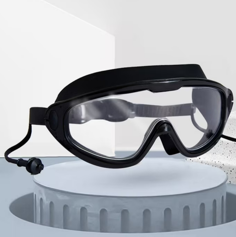 Black Protective Goggles With Ear Plugs